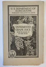 Unfermented Grape Juice And How To Make It At Home USDA Farmers Bulletin 1075 picture