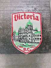 Vintage Victoria BC British Columbia Canada Souvenir Travel Patch Parliament picture