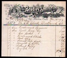 1893 New Haven Ct - Bradley Smith Co - Confectionery & Cigars - Letter Head Bill picture