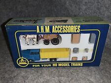 Vintage A.H.M. Ho Model Trains Freight Truck, Horse Wagon.  (Lot#51T) picture