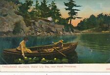 THOUSAND ISLANDS NY -Water Lily Bay near Hotel Frontenac Postcard-udb (pre 1908) picture