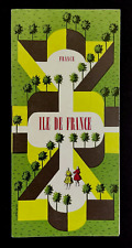 1965 Ile De France Vintage Travel Brochure Tourist Map Farms Rivers Villages picture