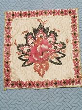 4 Vintage Pillow Cover Brown Pink Gold Quilted Indian Mughal 15x15 zipper Retro  picture