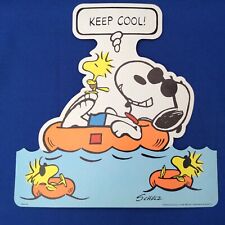 Snoopy Keep Cool Card Peanuts Schulz Snoopy Woodstock Swimming Vintage 1971 New picture