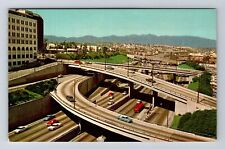 Los Angeles CA-California, Harbor Freeway North Sixth Street, Vintage Postcard picture