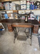 Antique Singer sewing machine and desk. G series serial number. picture