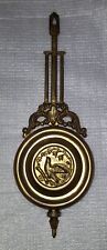 Rare Antique Dove & Olive Branch Bird Clock Pendulum Brass 7 1/4