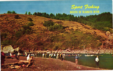 Sport Fishing Mouth of Clamath River California Unused Postcard Vintage picture