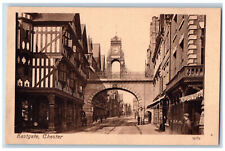 Chester Cheshire England Postcard Eastgate Street Buildings View c1930's picture