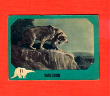 1961 NU-CARDS  DINOSAUR SERIES   #11   SMILODON  corner crease picture