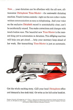 1958 Print Ad Dictaphone Time-Master Touch button controls automatic dictating picture