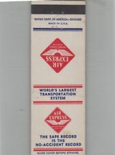 Matchbook Cover Air Express World's Largest Transportation System picture