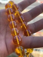 Handmade Rosary Amber Kahraman Stone Orange 17 Prayer Beads Misbaha Tasbih  picture