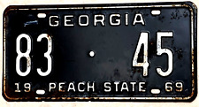 1969 Georgia license plate Dooly County 83-45 toughie '69 GA LOW# YOM REGISTER picture