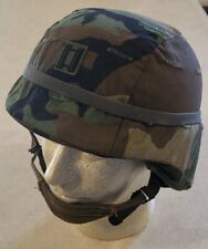 US Army Desert Storm Era PASGT Ballistic Helmet 86 Med Woodland Capt Camo Cover picture