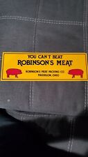 VINTAGE EMBOSSED ROBINSON'S MEAT PACKING CO.TIN SIGN  picture