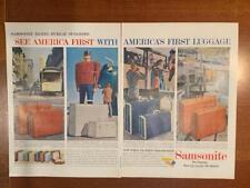 Magazine Ad* - 1957 - Samsonite Luggage - (two-pages) picture