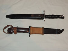 M1957 SWISS ARMY F&W BAYONET KNIFE; SOVIET RUSSIAN BAKELITE BAYONET; W/ SCABBARD picture