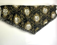 One WAVERLY Country Life Toile Black Gold Triangle Valance Baroque picture