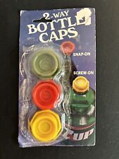 Vintage Bottle Caps Plastic Reusable 2-Way Lids New Old Stock 2 Liter Bottle Top picture