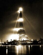 1889 Eiffel Tower at Night, Paris, France Old Photo 8.5