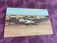 1960s Continental Airlines 707 w/EA electras Chicago O’hare airport postcard picture