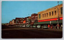 Seventh Avenue Beaver Falls Pennsylvania Old Cars Stores c1950 Postcard picture