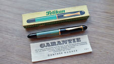 Vintage VERY RARE NOS 1960's Pelikan 140 Green Striped Gold 14C-585 EF Nib BOXED picture