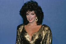 Joan Collins during 38th Annual Primetime Emmy Awards at Pasadena - Old Photo 1 picture