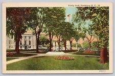 Plattsburg New York, Trinity Park, Vintage Postcard picture