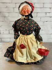 Vintage Handmade Detergent DISH SOAP BOTTLE DOLL Doorstop Country Prairie Granny picture