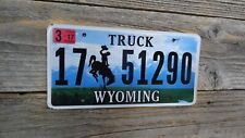Wyoming Truck license plate with bucking horse Wyoming Excellent condition picture