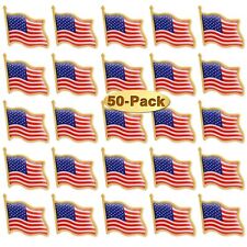 50 Pcs United States of American Flag Lapel Pins Bulk - USA US Veterans day picture