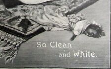 1902 newspaper with an illustrated graphic RACIST ADVERTISEMENT for a WHITE SOAP picture