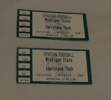 2 Lot Spartan Football Michigan State 2003 Ticket  Vs Louisiana Tech September picture
