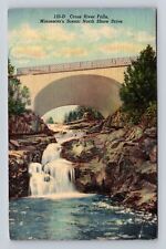 MN-Minnesota, Cross River Falls Scenic North Shore Drive Vintage c1939 Postcard picture