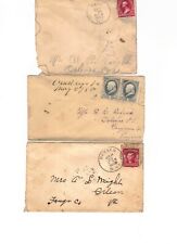 Set of 3 Vintage Envelopes (1885-1906) with Historical Postmarks and Stamps picture