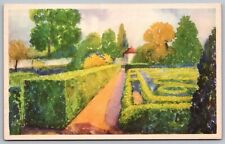Virginia Mount Vernon Flower Garden Historic George Washington Home VTG Postcard picture