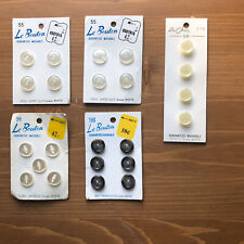 23 Vintage New on Card Le Bouton and Le Chic Buttons on 5 Cards 13mm and 16mm picture