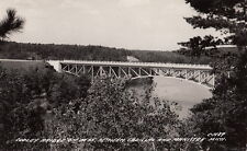 Postcard RPPC Cooley Bridge on M 55 Between Cadillac + Manistee MI picture