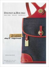vintage DOONEY & BOURKE Handbags 1-Page PRINT AD Spring 1999 Denim Backpack picture