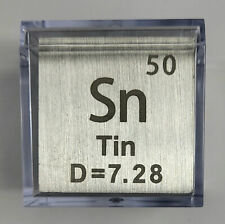 Metal Cube 99.9% Pure Periodic Table Element Engraved Density Collection + Case picture