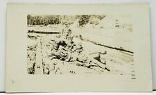 Soldiers at Trenches Underground 1919 pm Los Angeles RPPC Real Photo Postcard J5 picture