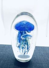 Fabrique A La Main Art Glass Paperweight Ocean/Sea/Nautical Jellyfish - 5.5