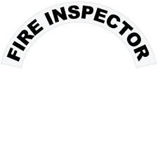 3x7 Inch Fire Inspector Helmet Crescent Rocker Rockers Reflective Decals picture