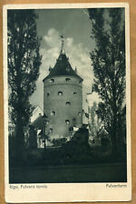 Latvia 1930's Riga.  Pulvera Tornis Postcard picture