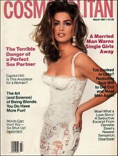 1991 Vintage COVER ONLY Cosmopolitan Top Model Cindy Crawford Sexy    11/14/23 picture