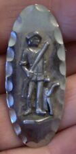 Vintage Military Civil War Soldier Pin Silver Tone Pewter  picture