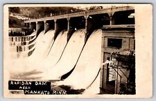 Blue Earth County Minnesota~Rapidan Dam nr Mankato~Blue Earth River~1924-49 RPPC picture