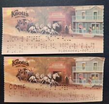 Lot of 2 Knotts Berry Farm Vintage Tickets - Buena Park, CA from Dec. 1990 picture
